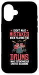 Coque pour iPhone 16 Drums Instrument Funny Playing Musical Leçon