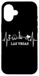 Coque pour iPhone 16 Las Vegas Silhouette Battement Coeur J'adore Las Vegas