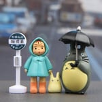 4st/lot 3-5cm Anime My Neighbor Totoro Action Figur Toy Hayao White&Blue onesize