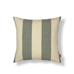 Ferm Living - Strand Outdoor Cushion - Dark Lichen/Parchment - Grå - Dynor och kuddar