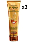 ELSEVE Lot 3 pcs Soin crème riche/nutrition Huile en Crème capillaire 150ml/LOT6