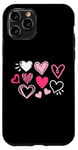 iPhone 11 Pro Cute Happy Valentines Day Cute Love Heart Pattern Women Kids Case