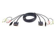 ATEN – KVM cable DVI-DL/2x3.5mm/USB A-DVI-DL/2x3.5mm/USB B, ma-ma, 1.8m (2L-7D02UD)