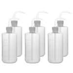 stonylab Wash Bottle, 6 Packs Plastic Squeeze Wash Bottle, LDPE with Narrow Mouth (500 ml, 6 Packs)