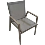 Fauteuil de jardin empilable en textilène et aluminium Floride