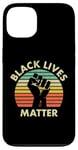 Coque pour iPhone 13 Black Lives Matter - Style rétro