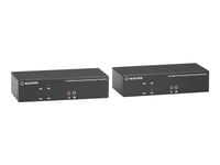 Black Box Kvx Series Kvm Extender Over Fiber - 4K, Dual-Head, Hdmi/Displayport, Usb 2.0, Serial, Audio, Local Video - Förlängare För Tangentbord/Video/Mus/Seriell/Usb - Över Fiberoptik - Usb - Upp Till 30 Km - Taa-Kompatibel