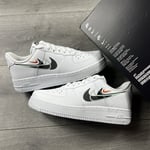 Nike Air Force 1 ‘07 Multi Swoosh ‘Black / White’ - Size UK 5 / EU 38 / US 5.5