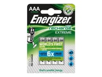 Energizer Recharge Extreme - Batterie 4 x AAA - NiMH - (rechargeables) - 800 mAh