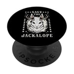 Save The Jackalope Mythical Creature Cryptid Lover Folklore PopSockets Adhesive PopGrip