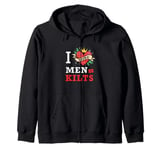 Scottish Kilt Cute Heart I Love Men In Kilts Zip Hoodie