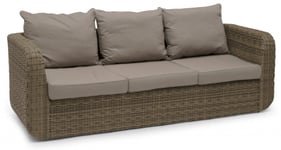 Monte Carlo 3-sits Soffa Natur (Vit Polyester)