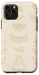 Coque pour iPhone 11 Pro Beige Tan - Motif mites neutres - Bugs et escargots