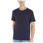 Tommy Hilfiger Cotton Icon Crew Neck SS Marin ekologisk bomull Medium Herr