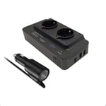 200w växelriktare Dc12v till ac220v 230v konverterare splitter USB snabbladdning bilväxelriktare Eu-kontakt
