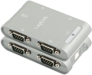 LogiLink AU0032 Adaptateur USB à 4 x Serial Multicolore