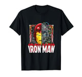 Marvel Iron Man Tony Stark Tech Beneath the Helmet & Logo T-Shirt
