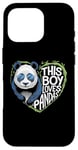 iPhone 16 Pro This Boy Loves Pandas Cute Panda Bear Valentines Day Case