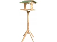 Garden&Fun Bird Feeder, Tre, Frittstående, 36X34x112cm, Med Solcellelampe, For Montering