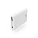 Hama Power Pack Slim 5HD (Batterie Externe 5 000 mAh, Batterie Portable Charge Rapide, USB 3.0, Power Bank Compatible avec iPhone 14 13 12 11 X Samsung Xiaomi Huawei iPad etc) Blanc
