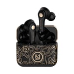 Wireless Headphone,Earbuds Bluetooth 5.0 Mini In Ear Automatic pairing Earphones Bicolor hand painted tide Handsfree Headset. (Black)
