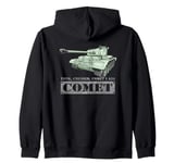 Comet Tank British WW2 Tanks Illustration Zip Hoodie