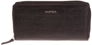 Tommy Hilfiger Ella Croco Lrg. Zip Around, Portefeuille - Noir (Black)