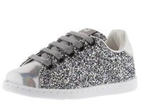 Victoria Basket Basse Tenis Paillettes & Détails Métallisés & Lacets Assortis 112558 pour Filles Plata 41