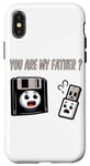 Coque pour iPhone X/XS Disquette vers clé USB 90s 00s Ordinateur Drôle Geek Joke