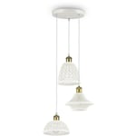 Lugano - Luminaire suspendu à 3 ampoules, blanc - Ideal Lux