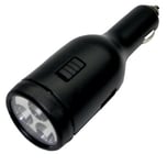 Chargeur d'alimentation 12-24V vers USB 5VDC 1,5A + lampe de poche