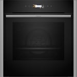 Neff B54CR71N0B Black & Stainless Steel N70 Slide & Hide Single Oven