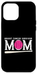 iPhone 15 Pro Max Pink Ribbon Baseball - Breast Cancer Survivor Mother Mom Case