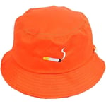 Bucket Hat Bomull Unisex hopfällbar fiskehatt Solhatt för Huntin orange