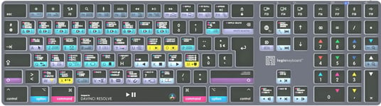 LOGICKEYBOARD Clavier Titan FR Davinci Resolve 18 Mac