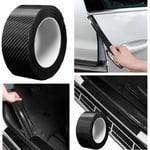 Film de Protection Universel pour Seuil de Porte de Voiture, 5M Autocollant Fibre de Carbone Protecteur de pare-chocs, Protection Seuil Porte de