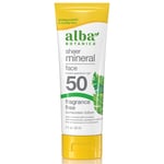 Alba Botanica SPF50 Sunscreen Lotion Sheer Mineral Face 59ml