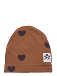 Basic Hearts Beanie Tencel™ Brown Mini Rodini