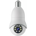 CCYKXA Caméra Ampoule, 360° 2.4GHz/ 5GHz WiFi 1080P Ampoule Caméra avec Vision Nocturne, Caméra De Surveillance Ampoule Guardcam, Suivi Automatique,