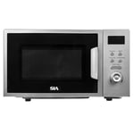 SIA FDM21SI 20L Silver Microwave, Digital Display, 700W, 8 Auto-Functions 5 Power Levels 245mm Turntable, 2 Years Parts and Labour Guarantee