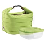 Guzzini, Petit Sac Isotherme A/Compartiment Fraicheur Handy, (Bag) 22 x 18 x h22 cm; (Container) 19,6 x 19,6 x h7 cm - 1400cc