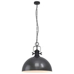 Eglo Suspension Combwich 1 Ampoule Suspension Industrial Vintage Rétro Suspension en Acier Noir Crème Lampe de Table de Salon Suspendu avec Douille E27 Ø 53 cm