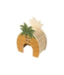 Dehner Lieblinge Pineapple Maison pour rongeurs Hamster/rongeurs/Souris, env. 14 x 18 x 9 cm, en Bois de pin certifié FSC® / contreplaqué, Orange/Vert/Naturel