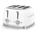 Smeg TSF03WHUK White Retro 4 Slice Toaster TSF03WHUK