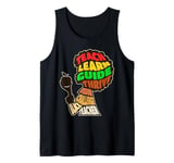 Afro Teacher African American Inspirational Word Cloud Tank Top