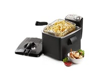 DOMO DO1014FR Friteuse - 3200W - Capacité 4L - Inox, Noir