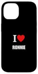 Coque pour iPhone 14 Mignon I Love Heart Ronnie Parents Wife Husband Valentine