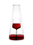 Ichendorf Milano Inbottiglia Wine Glass Decanter, 110ml, Clear/Red