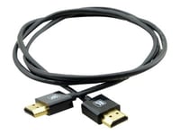 Kramer C-Hm/Hm/Pico Series C-Hm/Hm/Pico/Bk-2 - Hdmi-Kabel Med Ethernet - Hdmi Hann Til Hdmi Hann - 60 Cm - Svart - 4K-Støtte