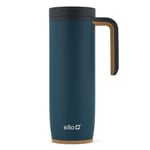 Ello Magnet 18oz Vacuum Insulated Stainless Steel Travel Mug with Side Handle and Leak-Proof Slider Lid and Built-in Coaster, Keeps Hot for 5 Hours, Perfect for Coffee or Tea, BPA-Free, Poseidon